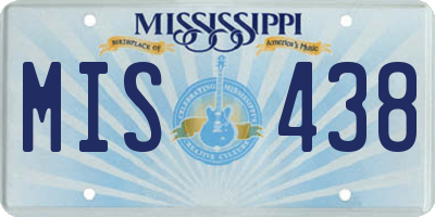 MS license plate MIS438