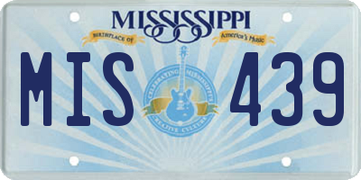 MS license plate MIS439