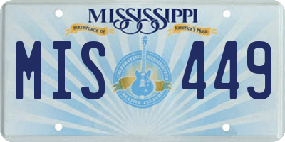 MS license plate MIS449
