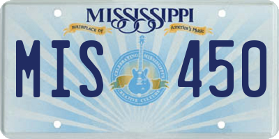 MS license plate MIS450