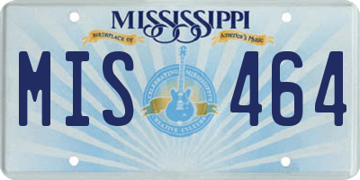 MS license plate MIS464