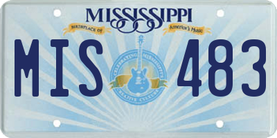MS license plate MIS483