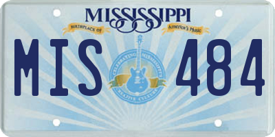 MS license plate MIS484