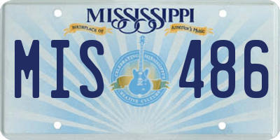 MS license plate MIS486