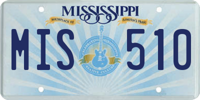 MS license plate MIS510
