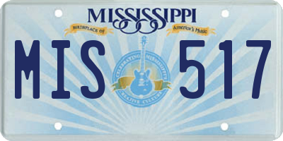 MS license plate MIS517