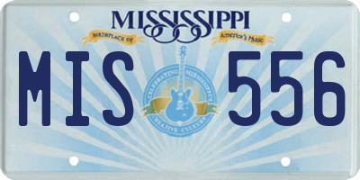 MS license plate MIS556