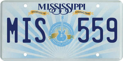 MS license plate MIS559