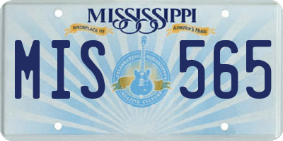MS license plate MIS565