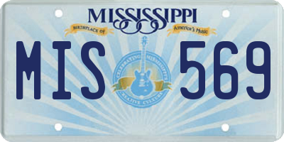 MS license plate MIS569