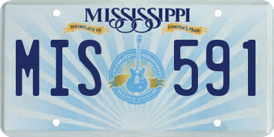 MS license plate MIS591