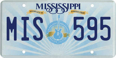 MS license plate MIS595