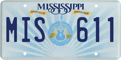 MS license plate MIS611