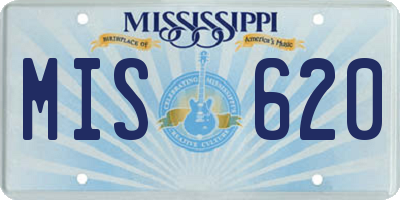 MS license plate MIS620