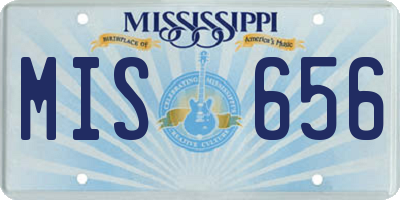 MS license plate MIS656