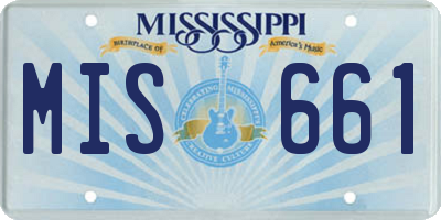MS license plate MIS661