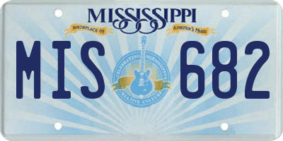 MS license plate MIS682