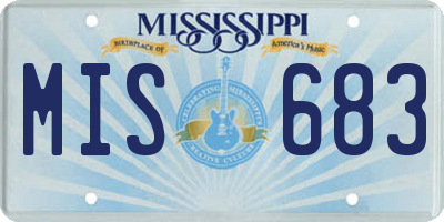 MS license plate MIS683