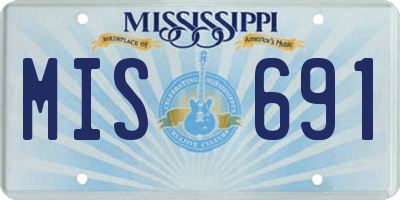 MS license plate MIS691