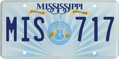 MS license plate MIS717