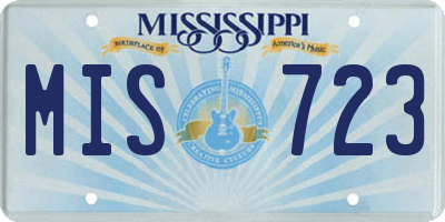 MS license plate MIS723