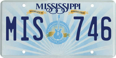 MS license plate MIS746
