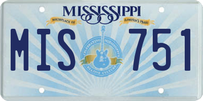 MS license plate MIS751