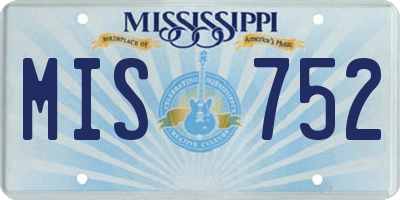 MS license plate MIS752