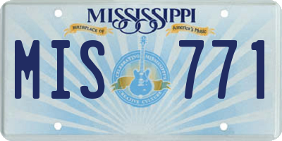 MS license plate MIS771
