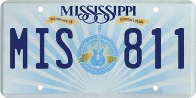 MS license plate MIS811