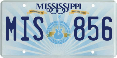 MS license plate MIS856