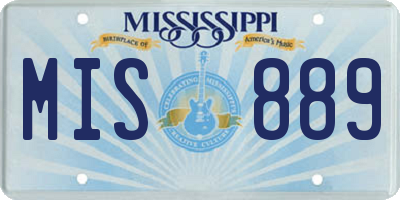 MS license plate MIS889