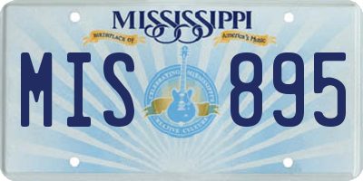 MS license plate MIS895