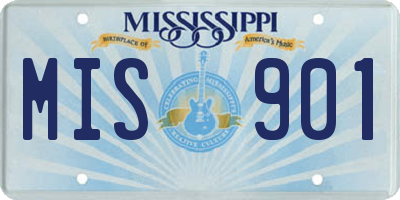 MS license plate MIS901