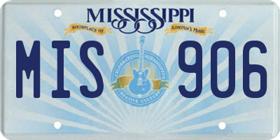 MS license plate MIS906