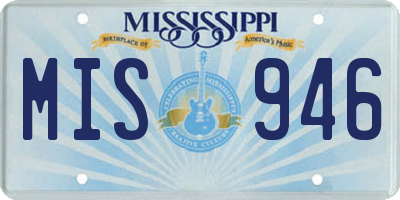 MS license plate MIS946