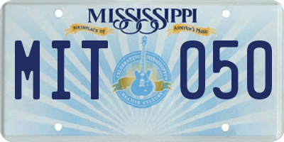 MS license plate MIT050