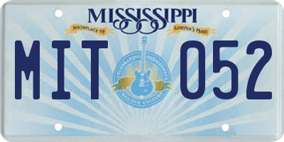 MS license plate MIT052