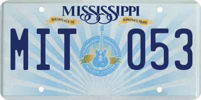 MS license plate MIT053