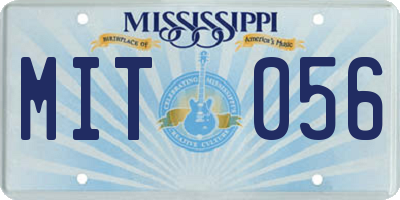 MS license plate MIT056