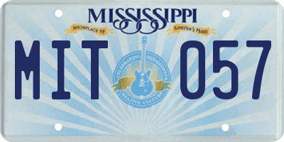 MS license plate MIT057