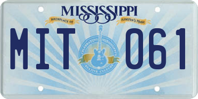 MS license plate MIT061