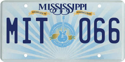 MS license plate MIT066