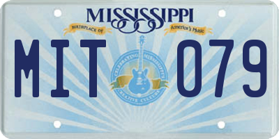 MS license plate MIT079