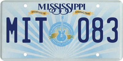 MS license plate MIT083