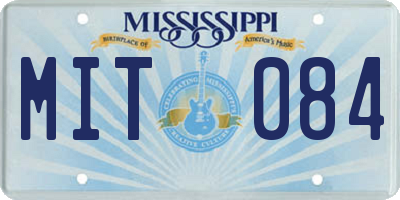 MS license plate MIT084