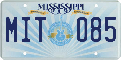 MS license plate MIT085