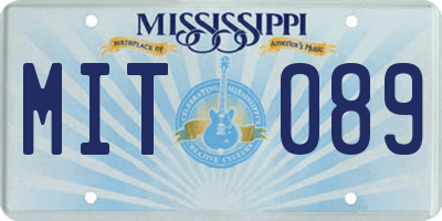 MS license plate MIT089