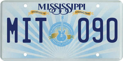 MS license plate MIT090