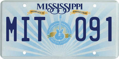 MS license plate MIT091